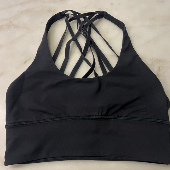 Black longline lululemon energy bra - size 6 - Picture 3 of 4